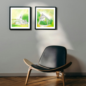 Kunstdruck auf Fineart Papier von christinart_ulm - Stadtmotive Ulm und Söflingen