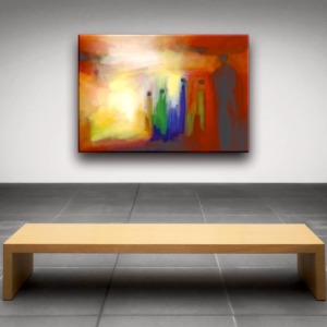 Kunstdruck auf Leinwand Gemeinsame Wege von christinart_ulm