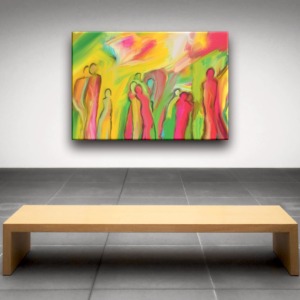 Kunstdruck auf Leinwand von christinart_ulm Titel: Geselligkeit