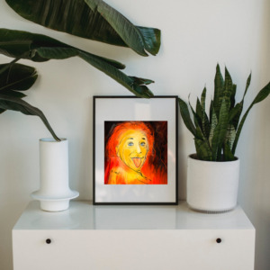 christinart Ulm Kunstportrait als Geschenkidee - Beispiel Einstein-Portrait